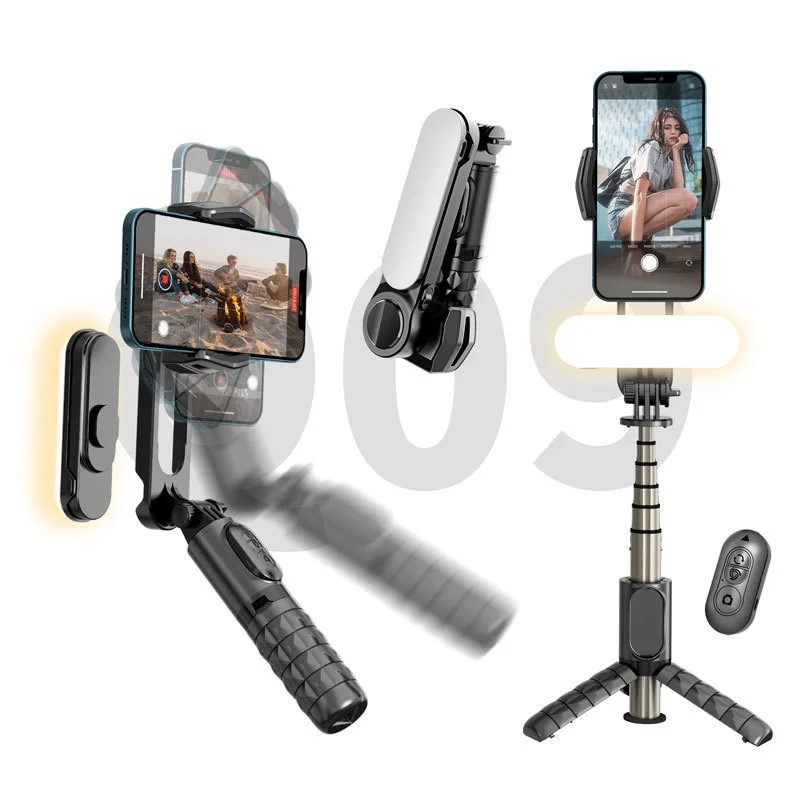 Handheld Gimbal Stabilizer Wireless Bluetooth Selfie Holder Auto Motion Tracking For Phone With Fill Light Tripod Gimbal
