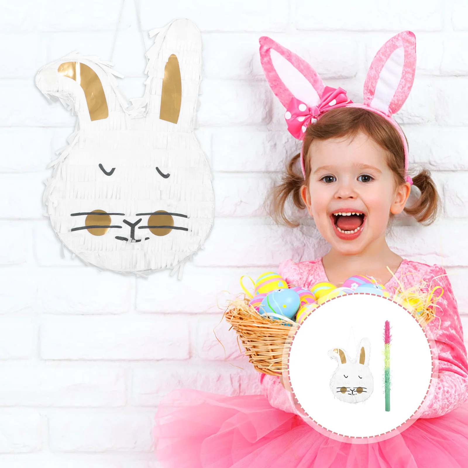 

Easter Pinata Rabbit Bunny Party Hanging Tree Decor Ornament Decoration Ornaments Toy Fairy White Diy Traditional Props Game