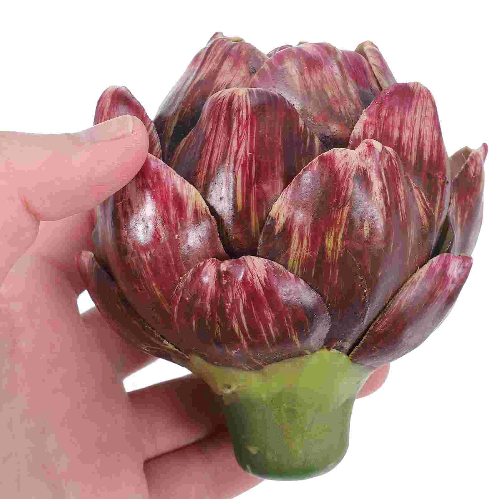 

Artichoke Artificial Flower Fake Vegetable Decor Model Artichokes Kitchen Simulation Decoration Faux Lifelike Rose