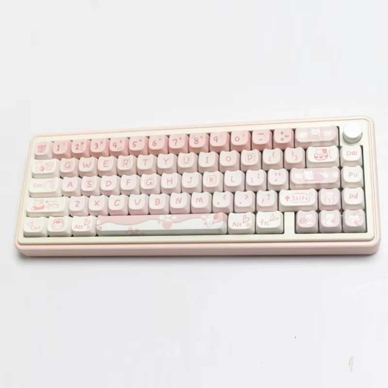 Прекрасный вечерние колпачки с котенком набор для 134 клавиш MAO механические