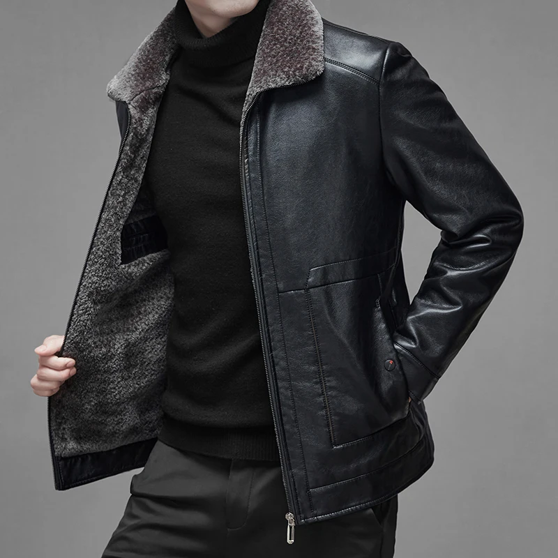 Мужская зимняя куртка-бомбер Avirex мотоциклетная куртка-Авиатор из натуральной