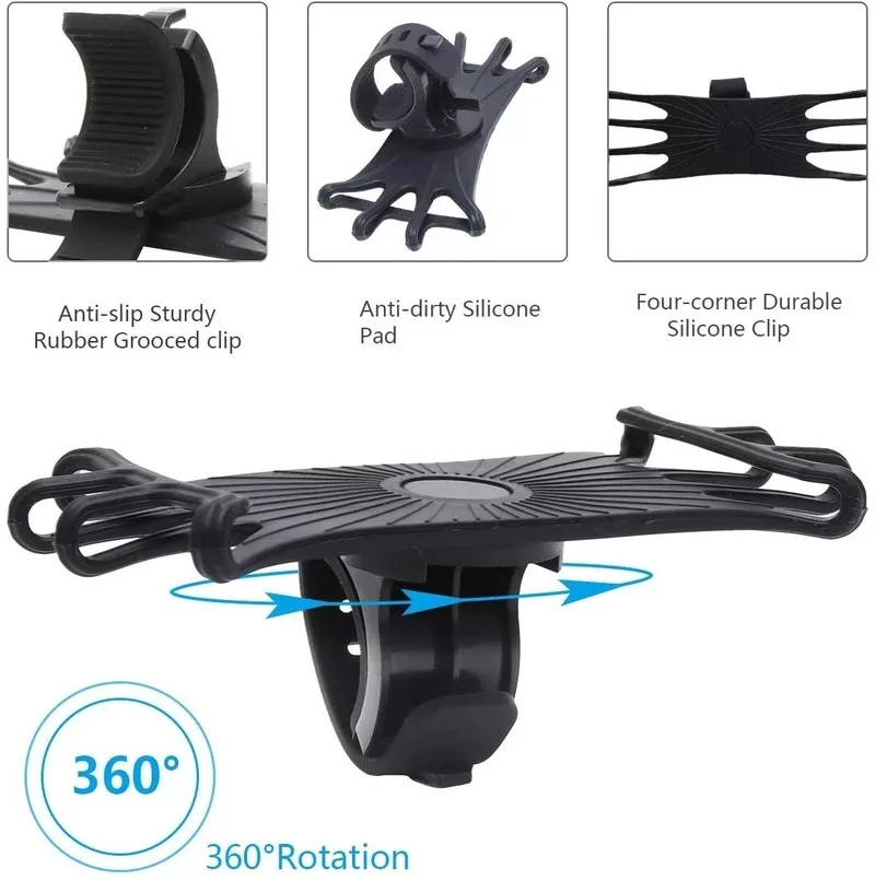 new bicycle phone holder bicycle motorcycle electric vehicle navigation silicone phone strap holder free global shipping