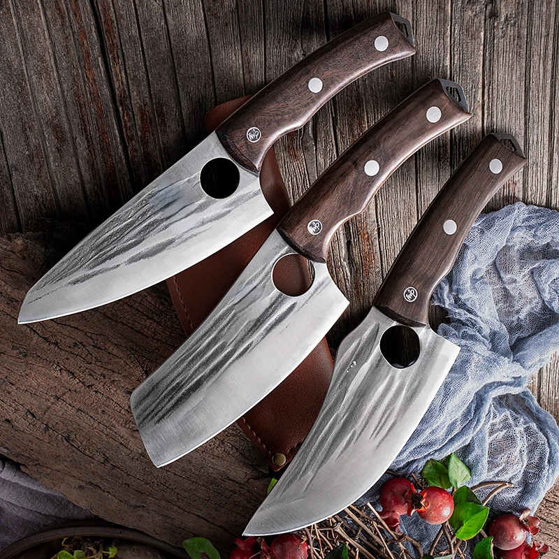 

Stainless Steel Boning Knife Handmade Fishing Knife Kitchen Meat Cleaver Camping Cutter Chef Knives Hunting Knife For Kitchen