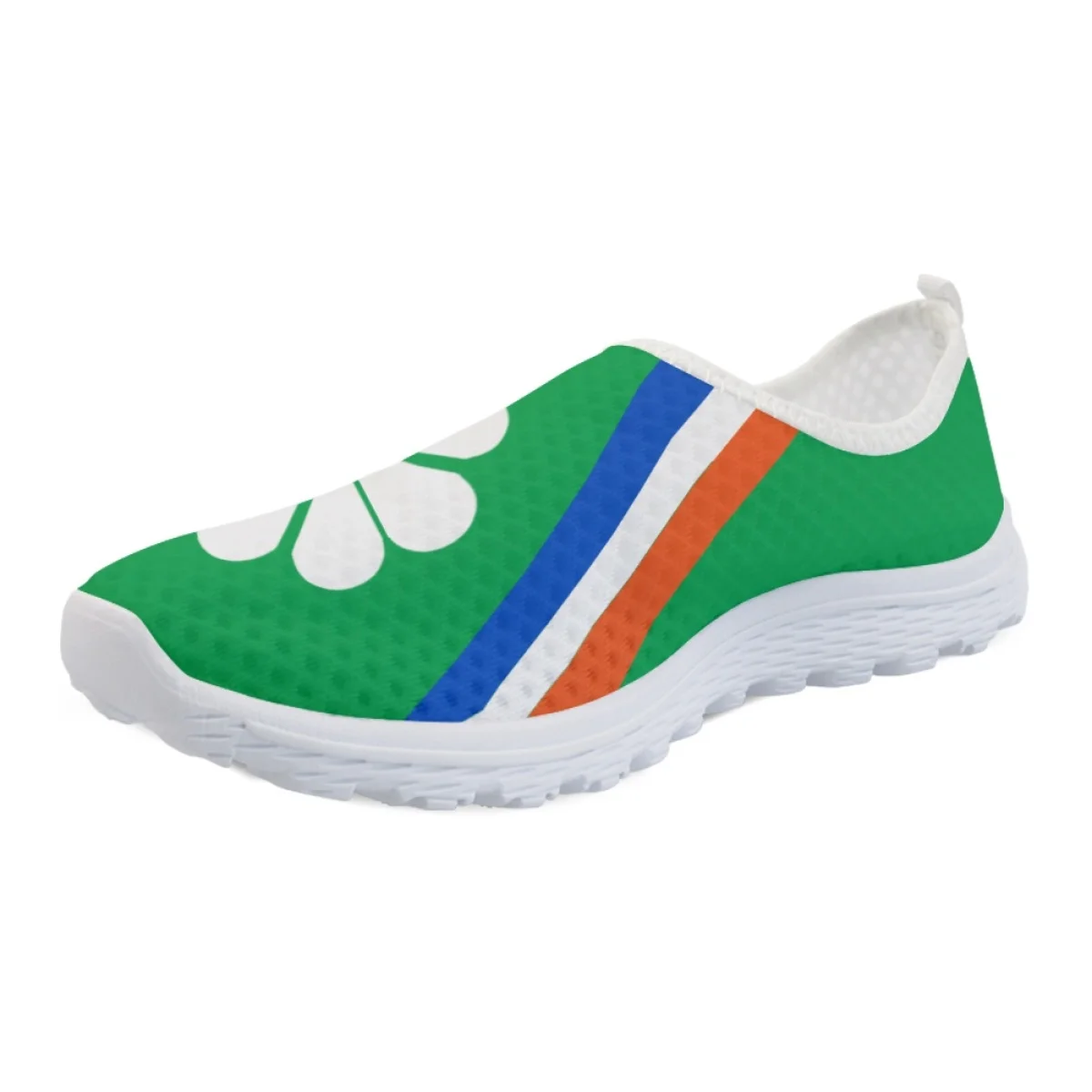 Nopersonality Kwajalein Flag Design Sneakers Fresh Green Summer New Arrivals Women's Footwear Breathable Mesh Flat Running Shoes