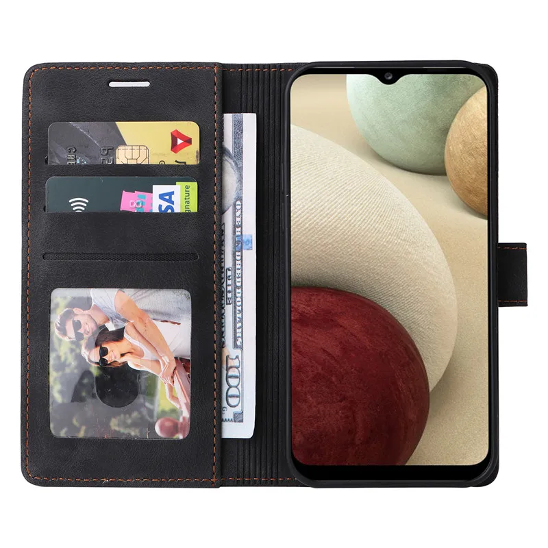 Leather Wallet Bag Phone Case for Samsung Galaxy A12 Etui Luxury Flip Cover For Samsung A12 A 12 SM-A125F A125 A12Cases 2023