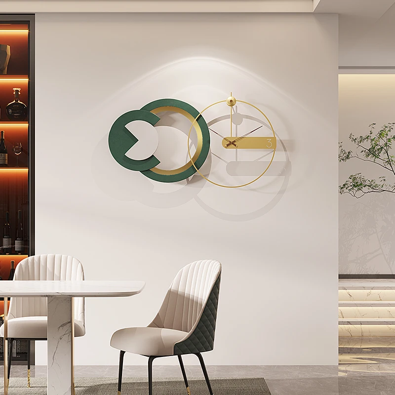 

Промышленные настенные часы для гостиной, домашние металлические минималистичные настенные часы в скандинавском стиле, простые украшения ...