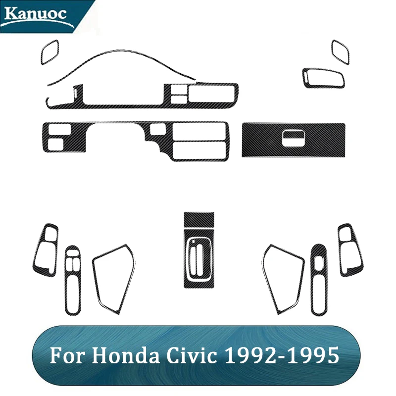 Для Honda Civic 2 двери 1992 1993 1994 1995 различные детали из углеродного волокна черные