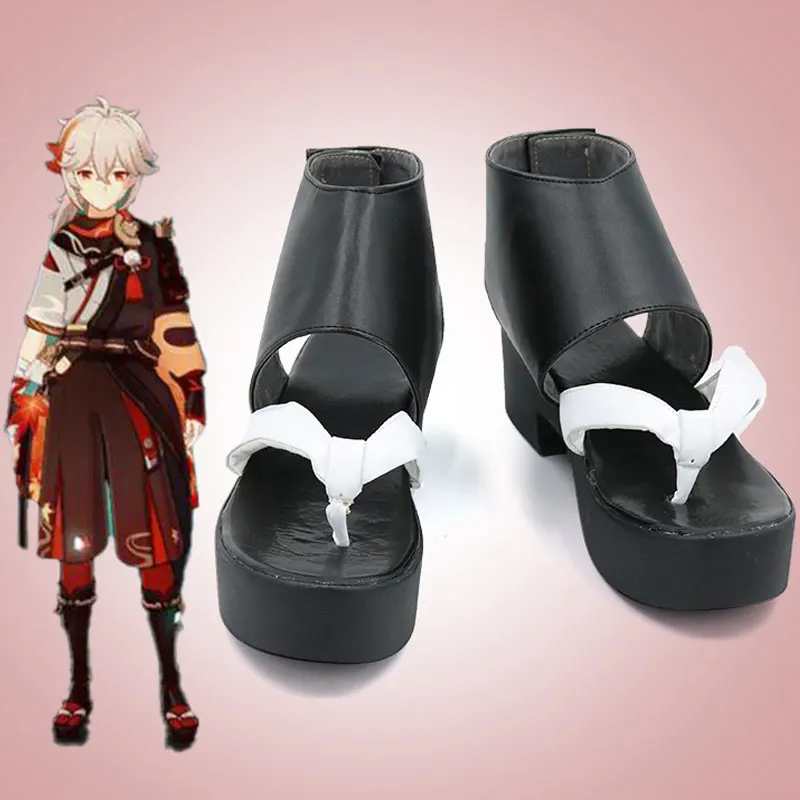 

New Game Genshin Impact Kaedehara Kazuha Boots Cosplay Shoes Halloween Custom Size