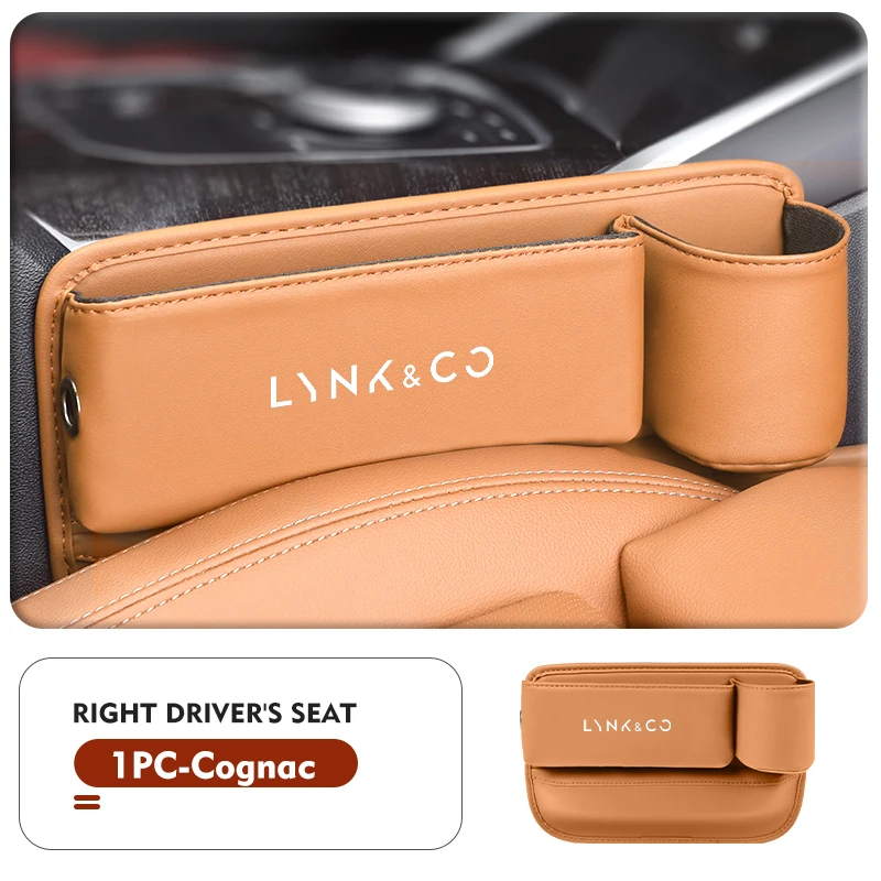 

Универсальный кожаный Органайзер для сиденья автомобиля, держатель для водяной чашки LYNK & CO 01 Phev 02 03 Phev 03 + 05 06 09 PHEV 09 MHEV