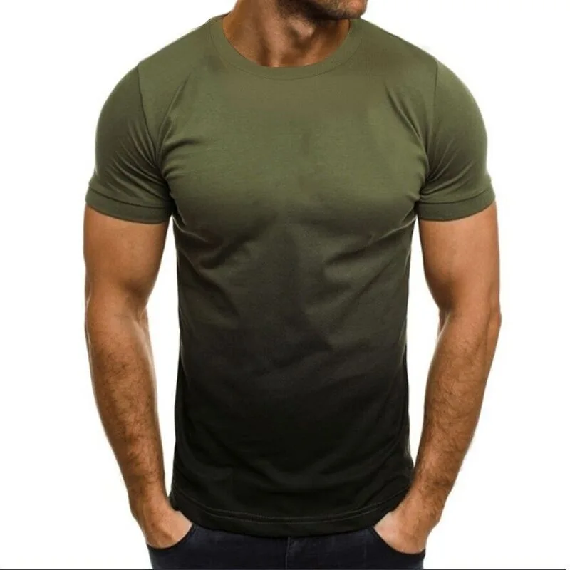 

Summer Short Sleeve Shirts For Men 3D Printed T Shirt Thin Section Loose Hundred Streetwear Oversized Gradient O Neck Top Tees