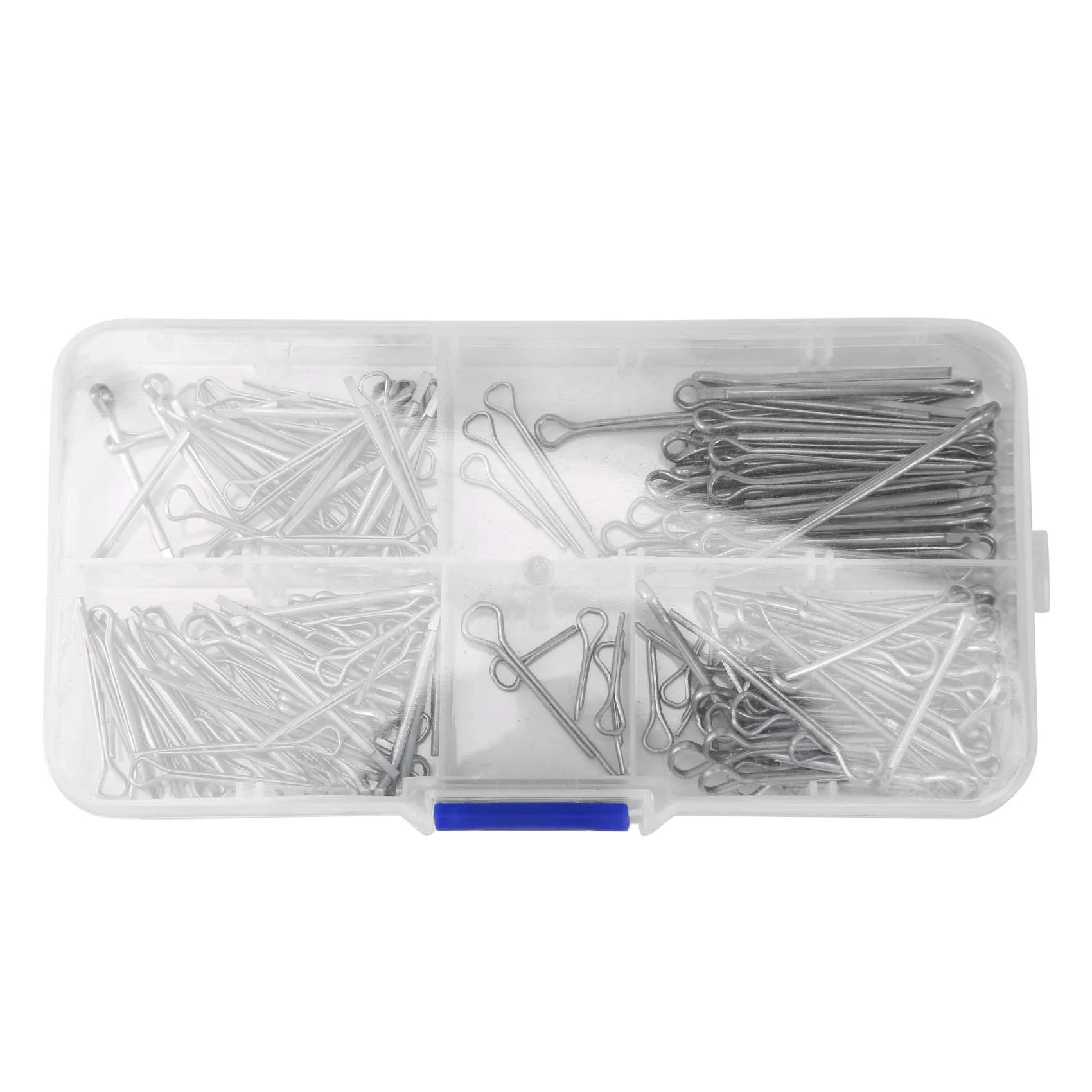 

175Pc SPLIT PINS Cotter Fixings Set Assorted Sizes Zinc Plated Steel Hard Case