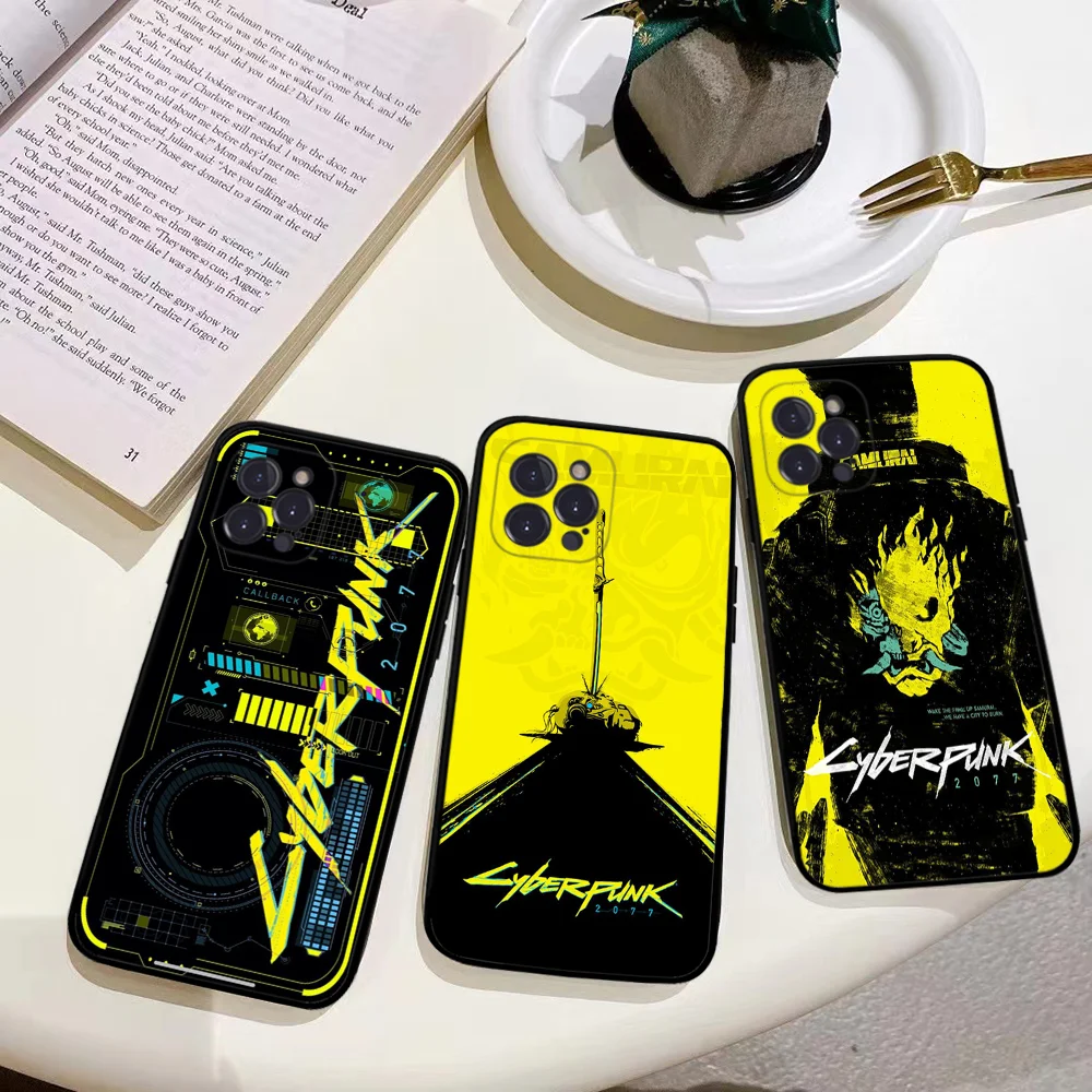 Чехол для телефона C-Cyberpunk E-Edgerunners IPhone 16 15 8 7 6 6S Plus X SE XR XS 14 11 12 13 Mini Pro Max Mobile Case