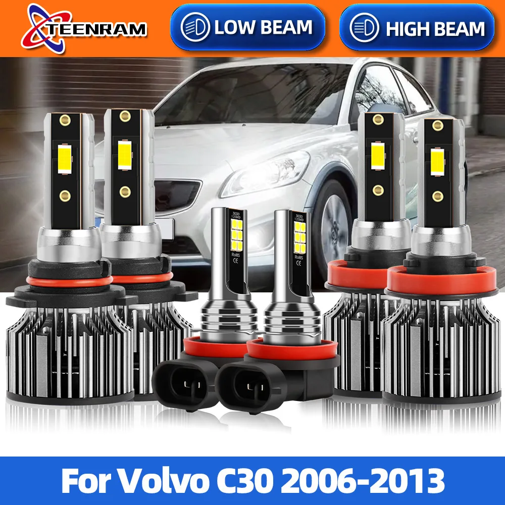 

20000LM H7 LED Headlight 120W High Power Canbus HB3 9005 Turbo Lamp 6000K White CSP Chip Car Light For Volvo C30 2006-2013