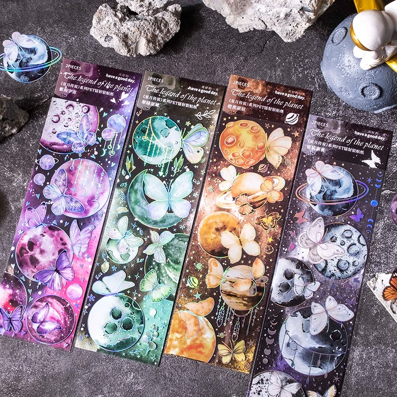 

30 packs wholesale PET stickers star moon legend dream moon butterfly DIY material stickers multicolor literary 4 sections