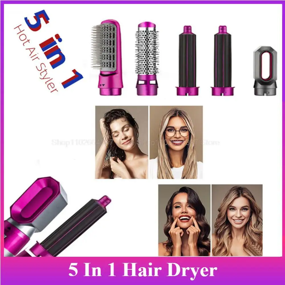 

5 in 1 Hair Dryer Hot Comb air Professional Curling Iron Hair Straightener Styling Tool wrap For Dyson Airwrap Hair Dryer Househ