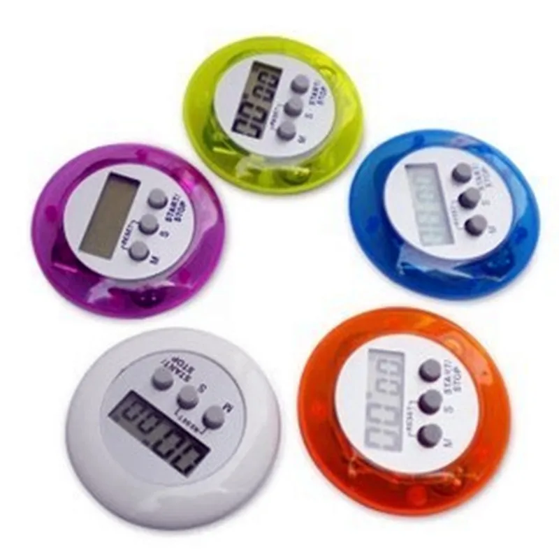 500pcs Magnetic Circular LCD Digital Kitchen Countdown Timer Cooking Counter Reverse Timer Alarm Clock