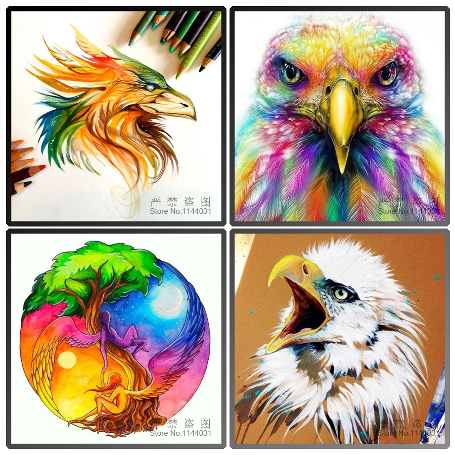 Animal Eagle pencil drawing Full 5d Diy Diamond Painting Jewelry Cross Stitch Complete Kit Mosaic Embroidery Home Decoration Art