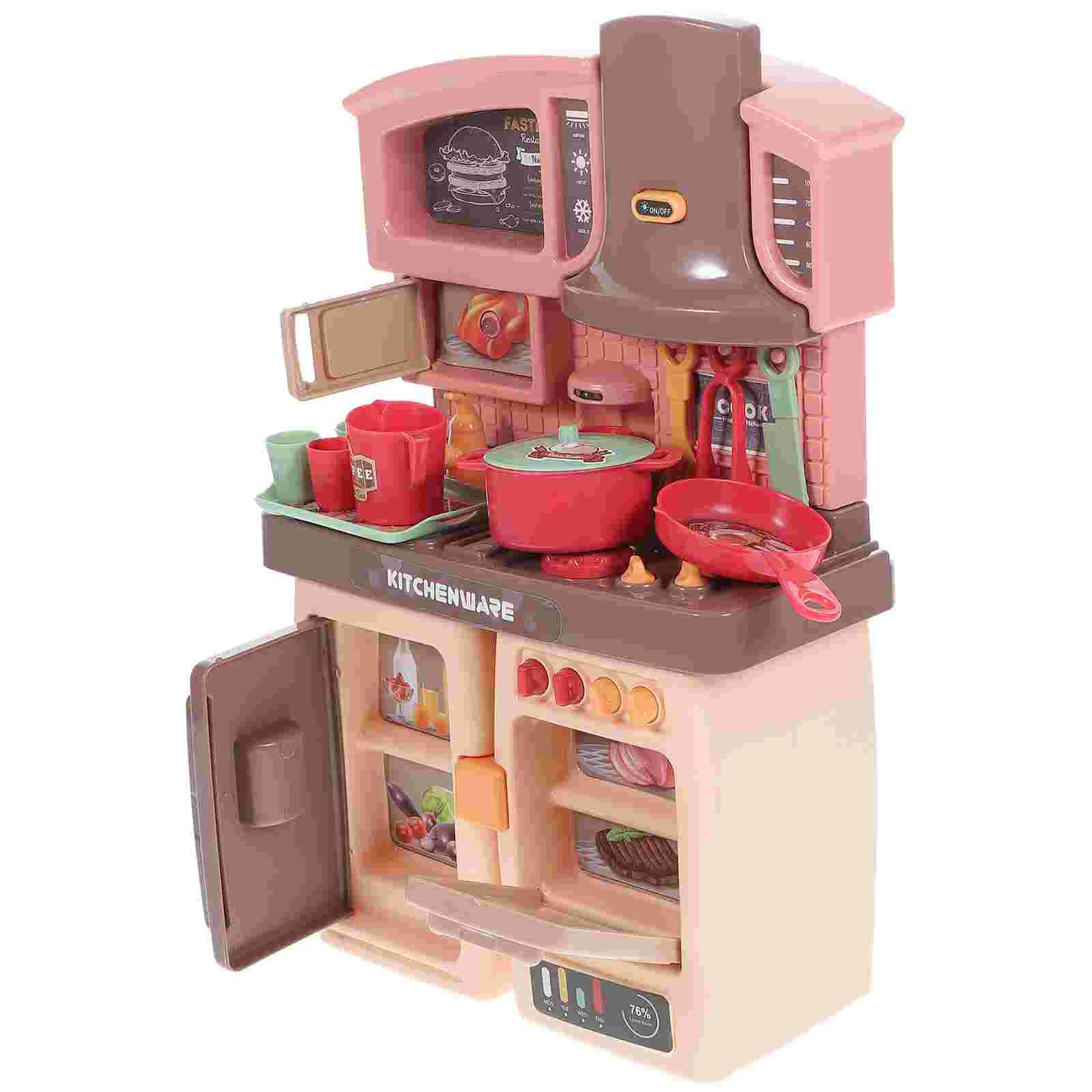 

Play Kitchen Simulation Cooking Toy Child Pretend Kid Interactive Utensils Little Girl Toys