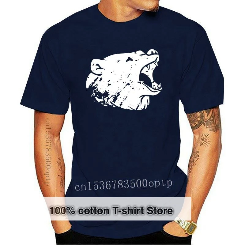 

New 2021 BE0111L 100% cotton casual loose bear print men T shirt long sleeve cool autumn knitted Tshirt male loose t-shirt