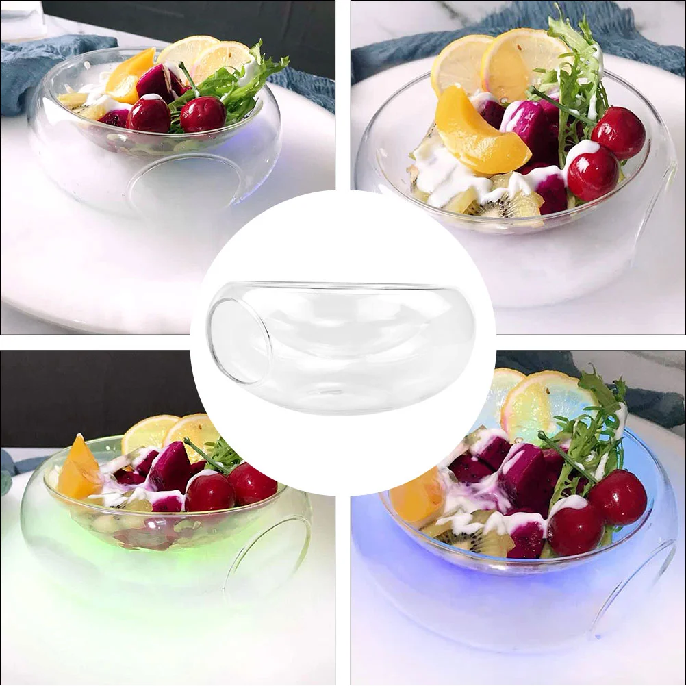 

Bowl Fruit Salad Ice Bowls Serving Chilled Dry Transparent Dip Vegetable Chiller Dish Caviar Kitchen Server Decorative Platter