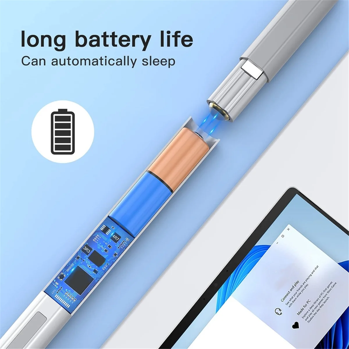 Стилус для Surface Pro 8/X/7/6/5/4/3/Surface 3/Go 2/Go 3/Book