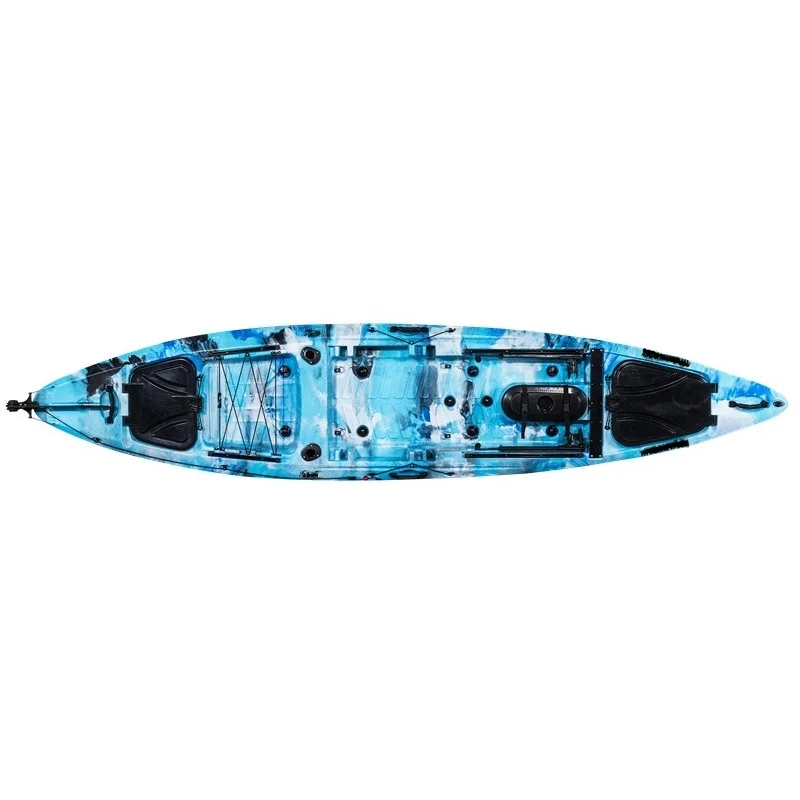 Фото BIG Dace Pro Angler 13-футовый педальный каяк, рыбацкая лодка для продажи, пластиковые крутые каяки для серфинга на открытом воздухе, продажа №5