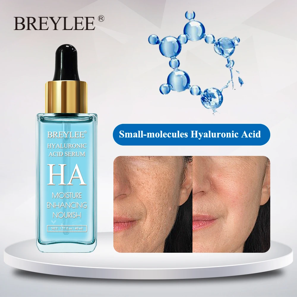 BREYLEE 40ml Value Hyaluronic Acid Serum Remove Melanin Brighten Face Care Fade Freckle Ageless Whitening Serum Facial Skin Care