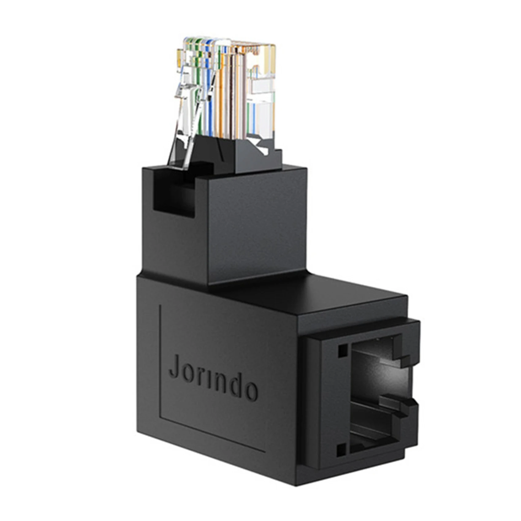 Ethernet-адаптер RJ45 штырь-гнездо Сетевой удлинитель 90 градусов правый изгиб для CAT5E