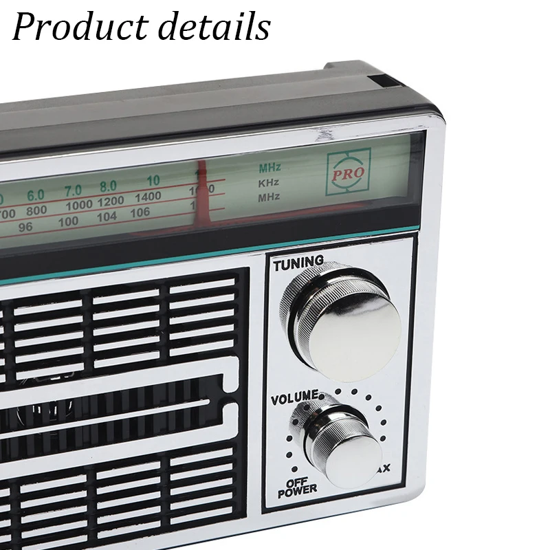 Портативный Полнодиапазонный радио Ретро FM/AM/SW радиоприемник с 52 мм динамическим
