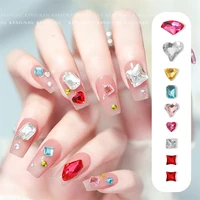 2022 fashion flat bottom rhinestones for nails decoration cute colorful nail art accessories for diy manicure design