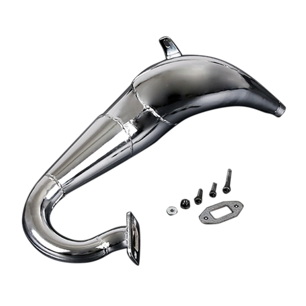

New Cnc Metal 71CC Engine Exhaust Pipe Kit for 1/5 Rofun LT LOSI 5IVE-T Truck Spare Toys Parts Rc Car Accessories