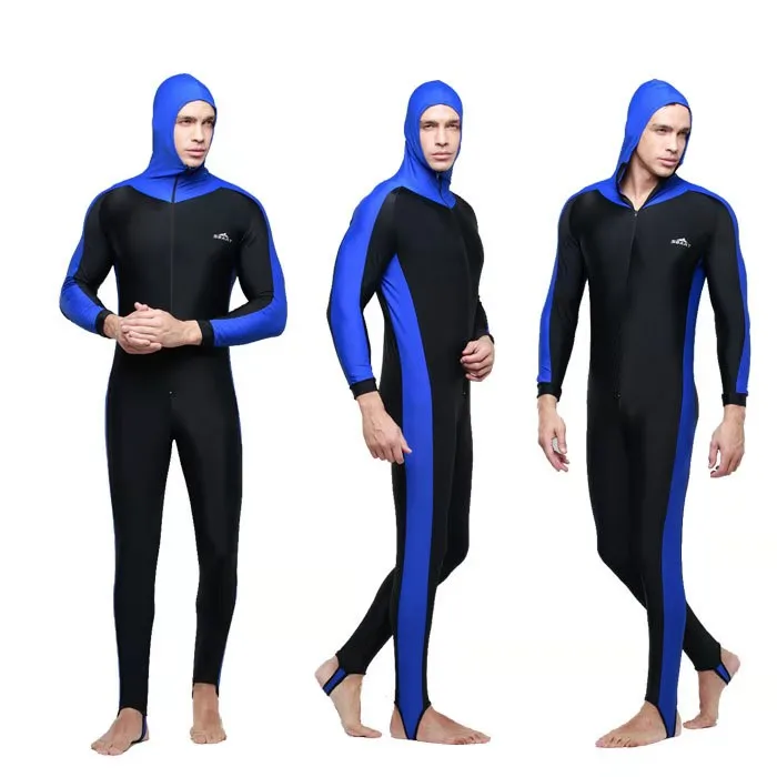 

Sbart Hooded Wetsuits Men Diving Suits One Piece Swimsuit Male Rash Guards Sailing Surfing Bodysuits Snorkel Long Sleeve DBO