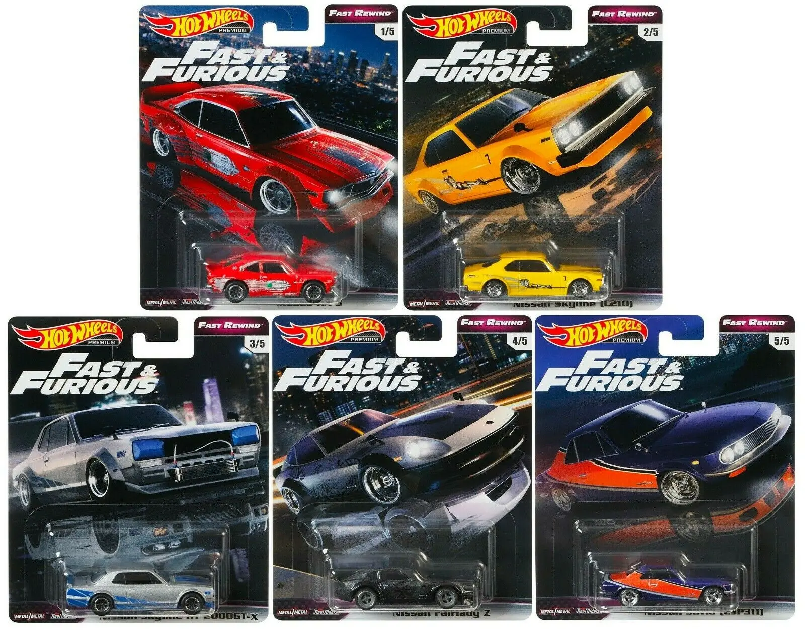 

Популярная модель автомобиля Mazda RX3/Skyline C210/2000GTX/Fairladyz Z/CSP 311, модель металлического литья под давлением, игрушка, 1:64