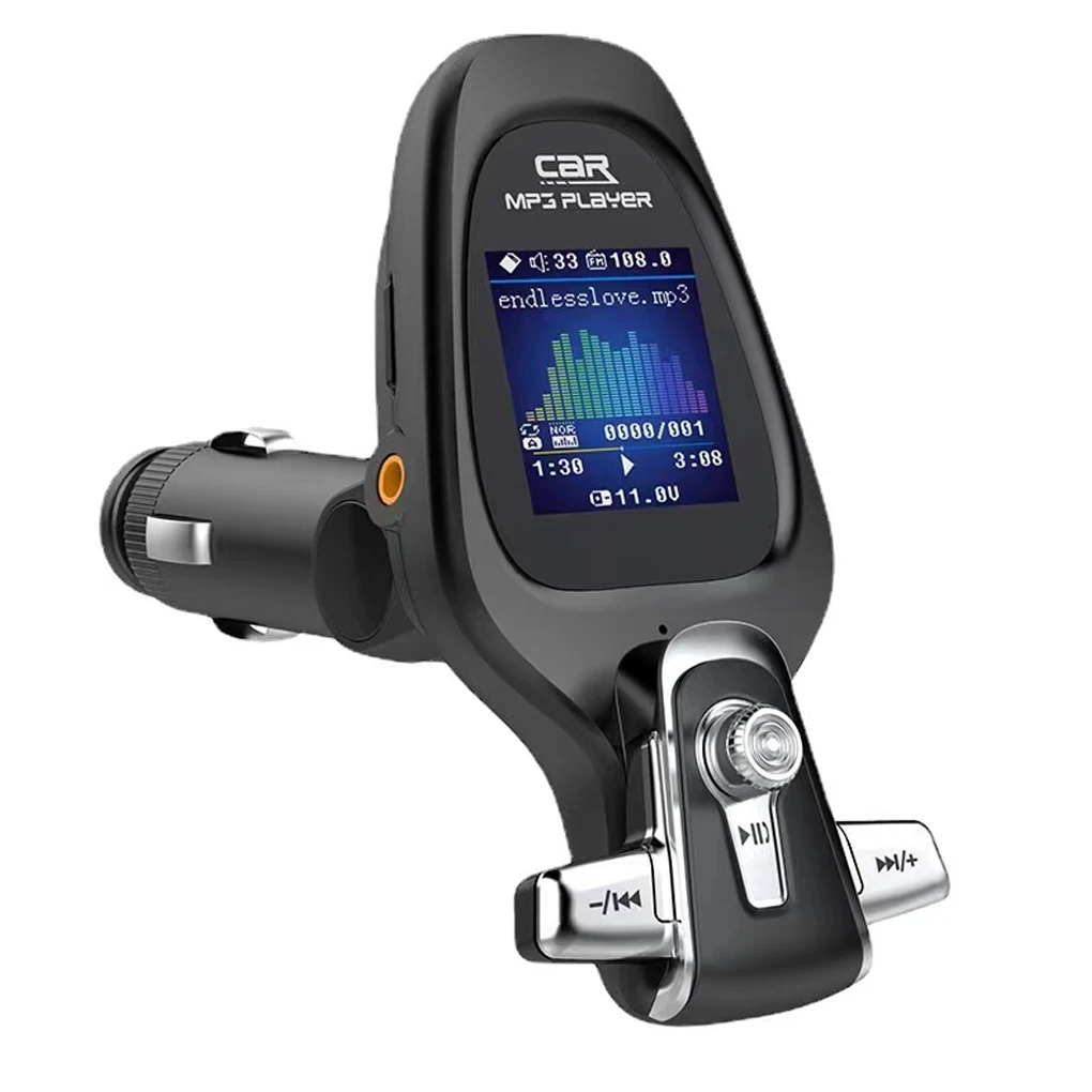 

Car MP3 Player 1.44 Inch TFT Screen Bluetooth-compatible Transmitter Mobile Phone AUX Input Automotive Supplies