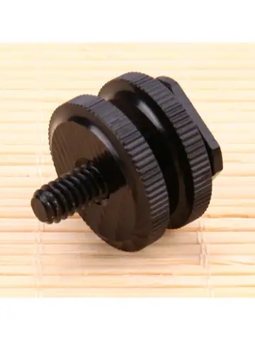 APWIKOGER Адаптер винта 1/4 дюйма для горячего башмака черный