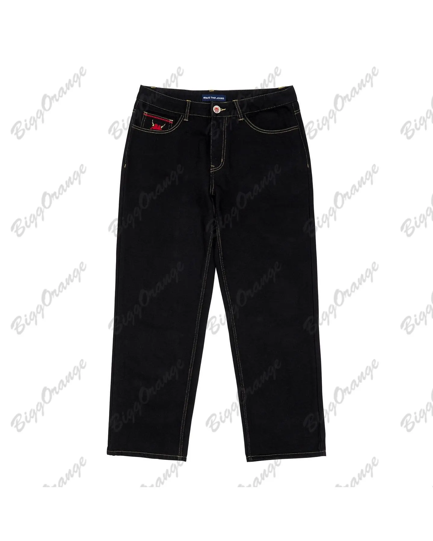 Джинсы Y2k с принтом минус Два дьявола, мешковатые брюки для мужчин и женщин, новинка 2023, модные рок свободные брюки в стиле Харадзюку с широкими штанинами, популярная уличная одежда