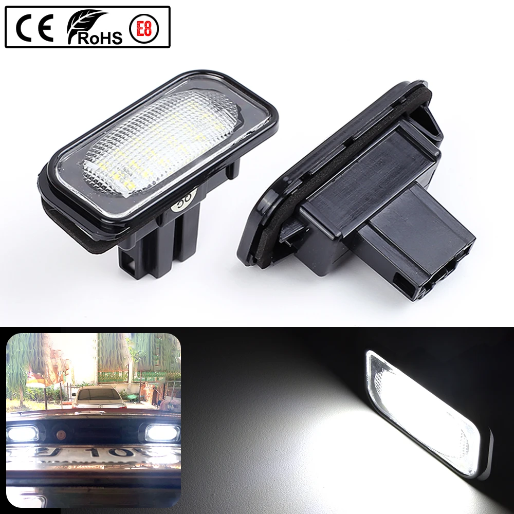 

2pcs Canbus LED License Number Plate Light Assembly Replacement For Mercedes Benz C-class W203 R230 W209 C209 A209 SL CLK Class