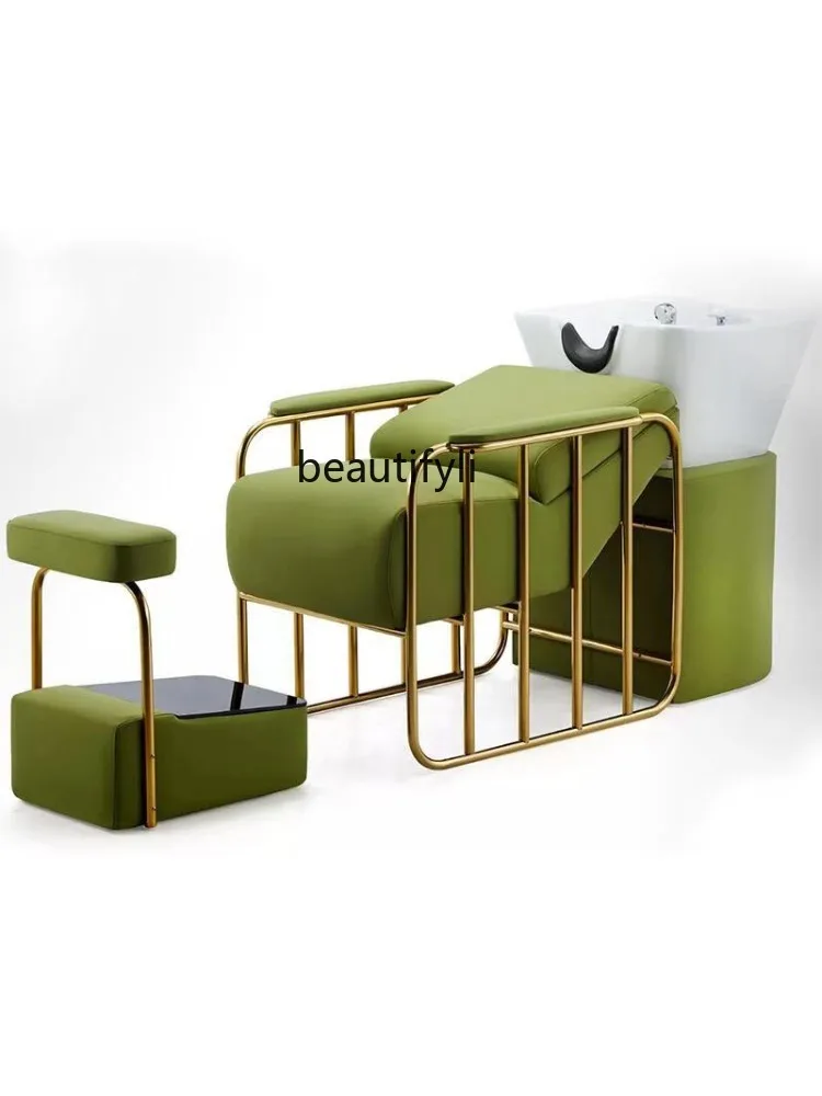 Стул для шампуня парикмахерской лежащий полумаленький простой глубокий