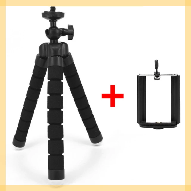 Купи Mini Flexible Sponge Octopus Tripod for iPhone Mobile Phone Smartphone Tripod for Gopro 9 8 7 Camera за 425 рублей в магазине AliExpress