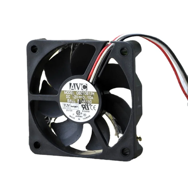 

SSEA New Fan AVC C6010B12H 6010 12V 0.10A 6CM CPU Chassis Mute Fan Cooling Fan 60*60*10mm