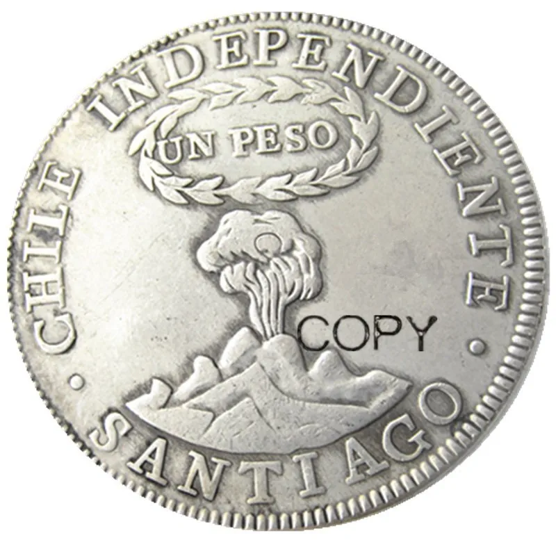 

Чили песо 1817-FJ Посеребренная копировальная монета