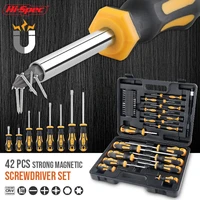 hi spec 42pcs insulated screwdrivers electric magnetic screwdriver tools insulated phillips slotted screwdriver hand tool set