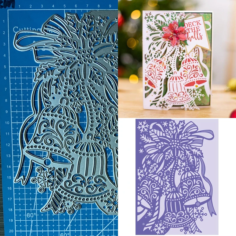 

Lucky Goddess Metal Cutting Dies Festive Bells Border Diy Scrapbooking Photo Album Decorative Embossing Paper Card Crafts