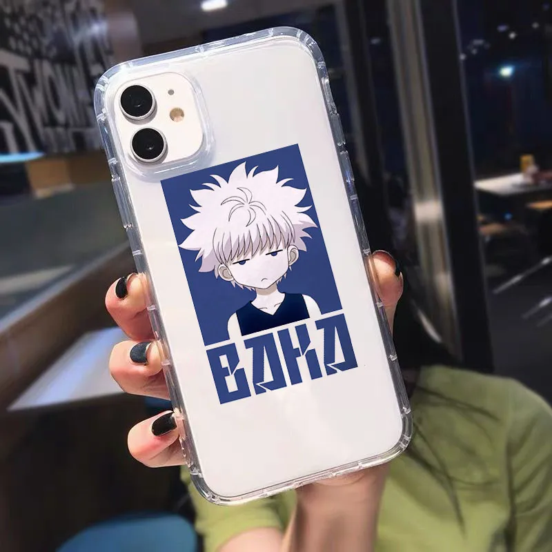 new clear shockproof phone cases for iphone 12 11 pro max x xs xr 7 8 7plus 8plus 13 hunter x hunter killua zoldyck anime cover free global shipping