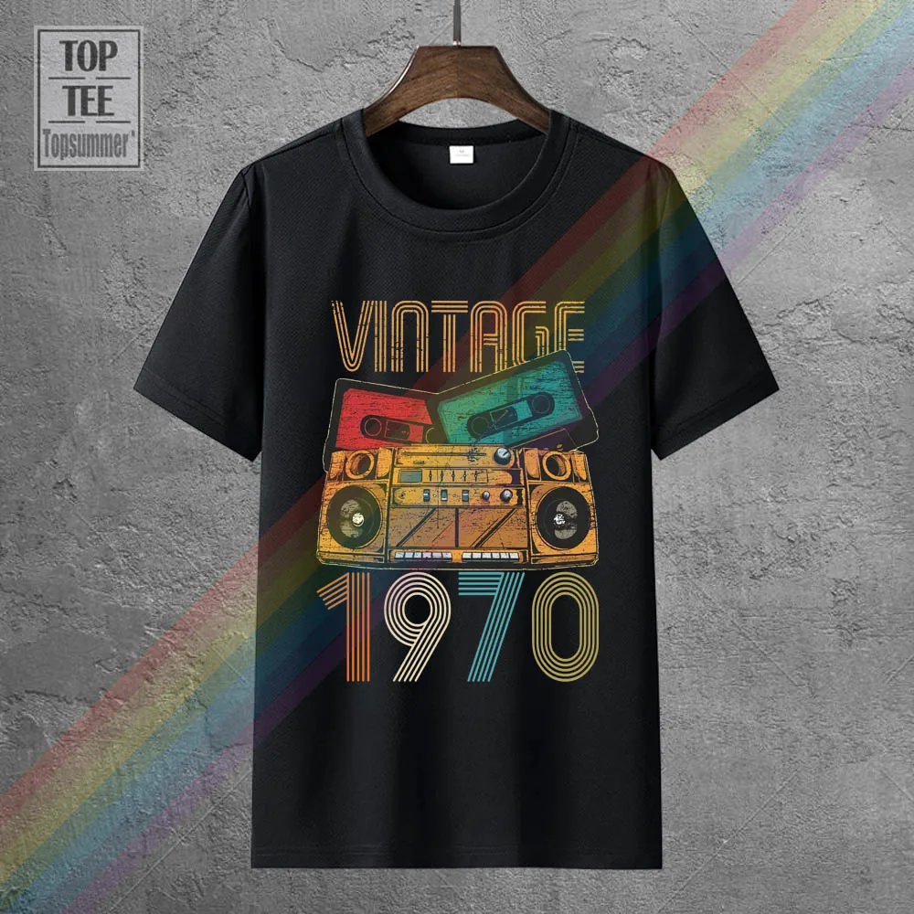 

Vintage 1970 Fun 51St Birthday Gift T-Shirt Hippie Goth T-Shirts Gothic Emo Male Cool Sweatshirts Tshirt Punk Rock Tee Shirt