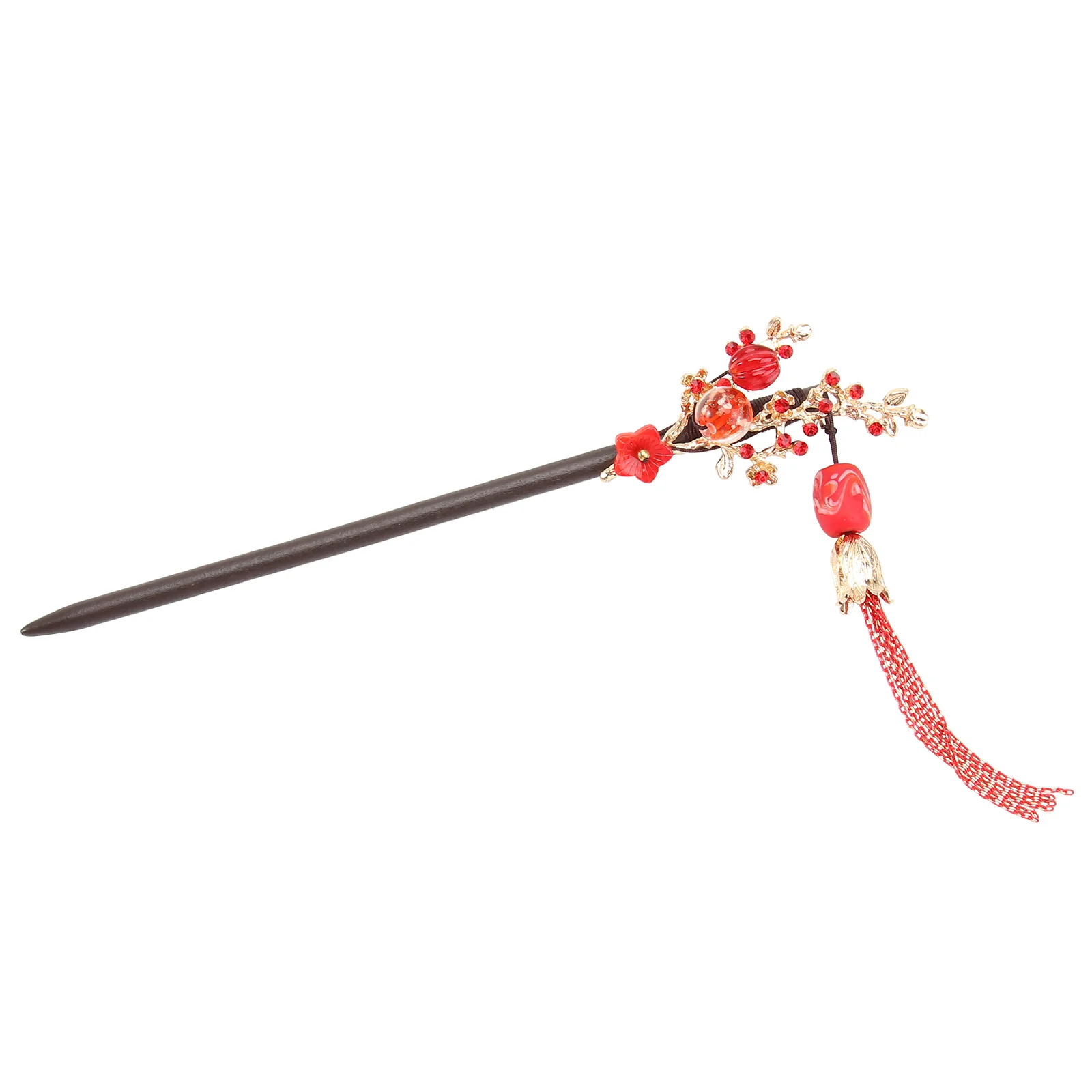 

1Pc Classical Wooden Royal Court Hair Stick Bride Ancient Costume Hairpin