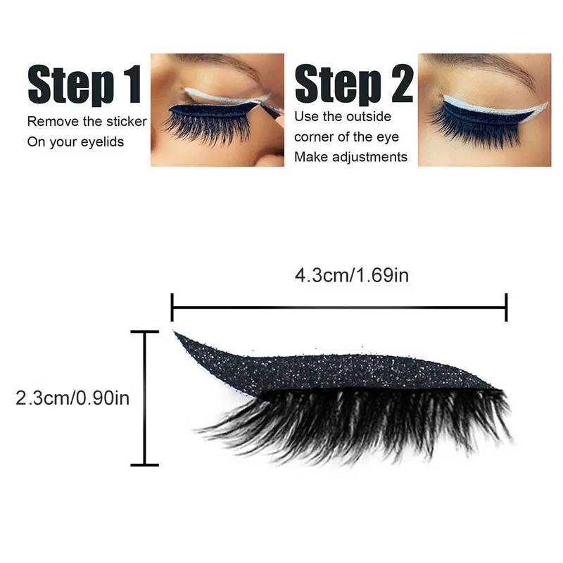 Стикеры для ресниц многоразовые искусственных стикер макияжа кошачий глаз