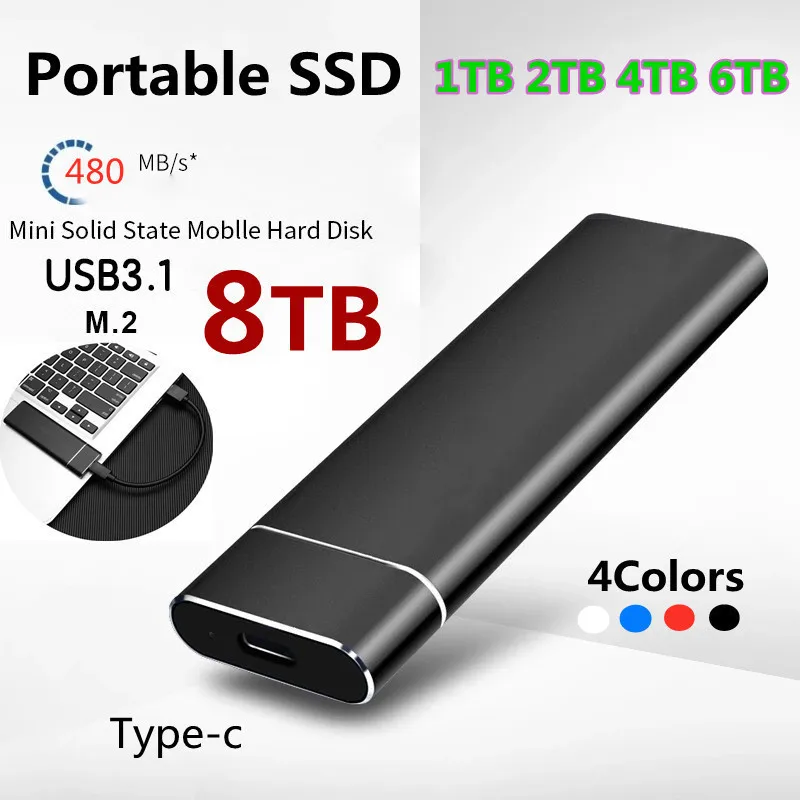 

SSD M2 External Hard Drive Portable Hard Drive Solid State Drive Storage Device USB3.1