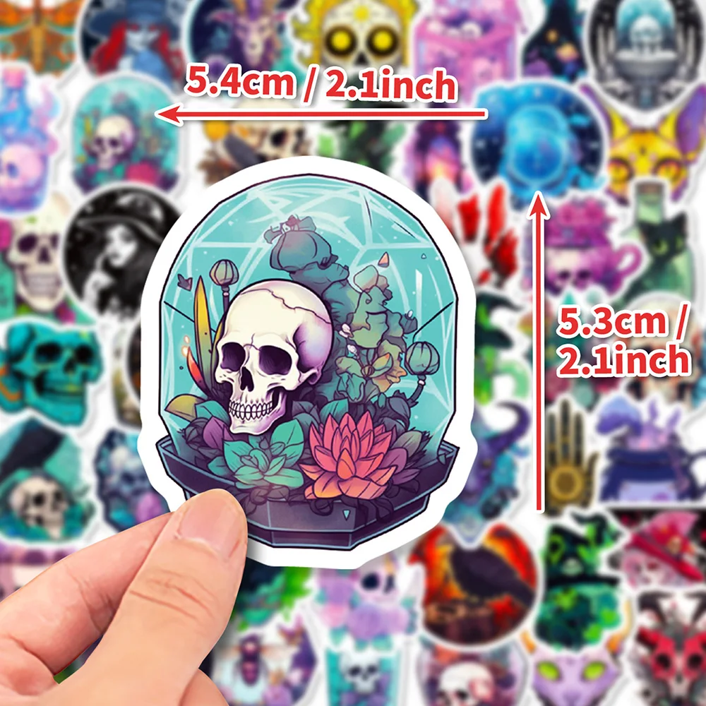 

10/30/50PCS Horror Skull Apothecary Cartoon Sticker DIY Phone Laptop Luggage Skateboard Graffiti Decals Fun for Kid Toy
