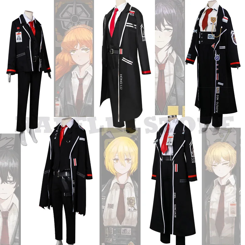 

Game Limbus Company Cosplay Costumes Hong Lu Yi-Sang Ishmel Sinclair Uniform Clothing Black Jacket Halloween Carnival Costumes